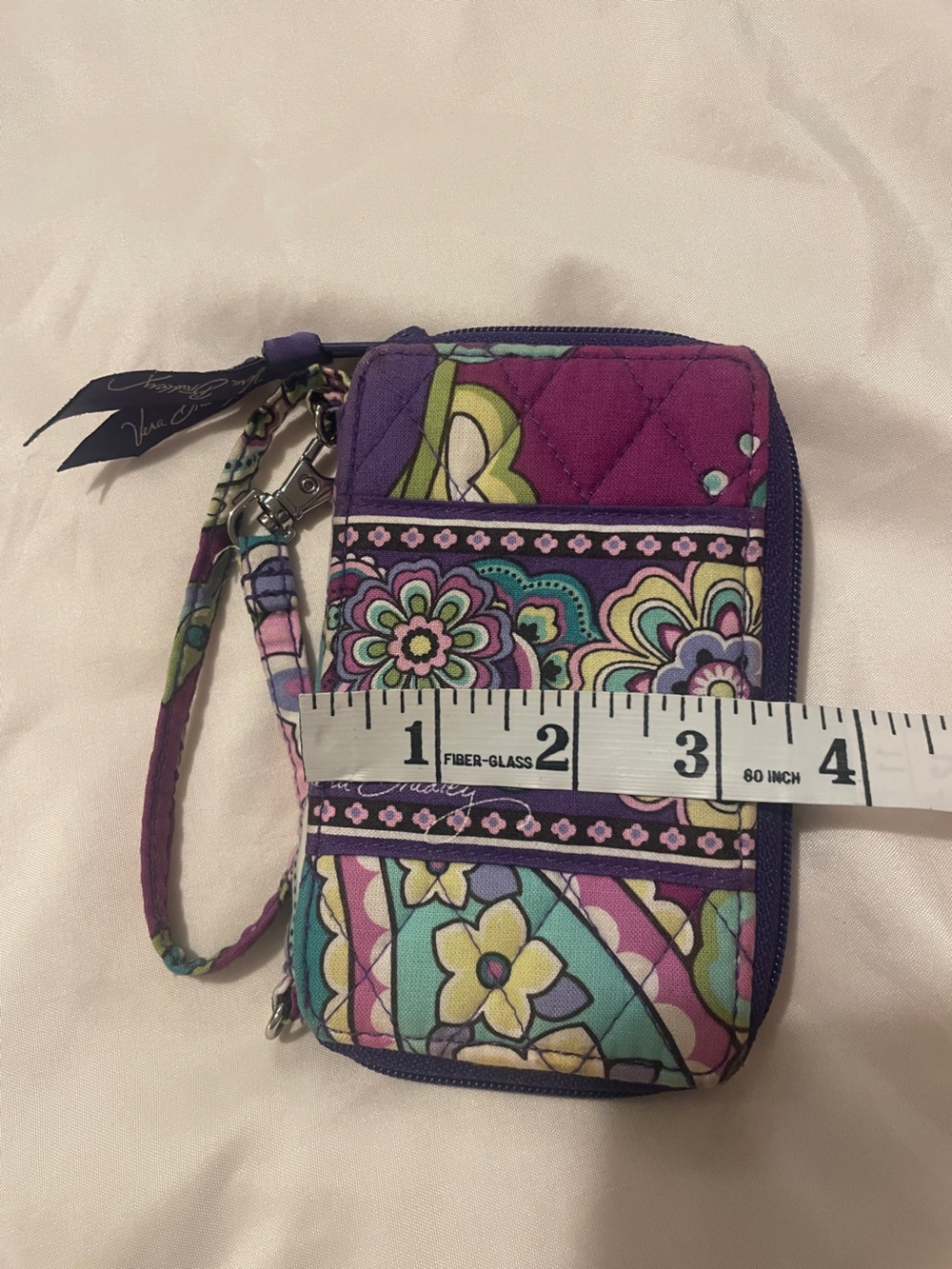 EUC Vera Bradley Boho Chic Floral Paisley Quilted Wristlet Wallet Organizer - Picture 5 of 5